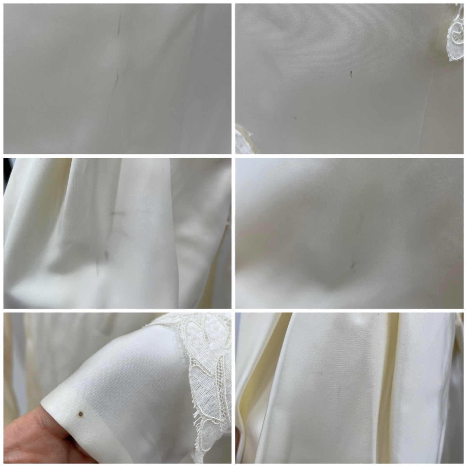 1950s Vtg Edythe Vincent Alfred Angelo Ivory Lace Long Sleeve Wedding Dress