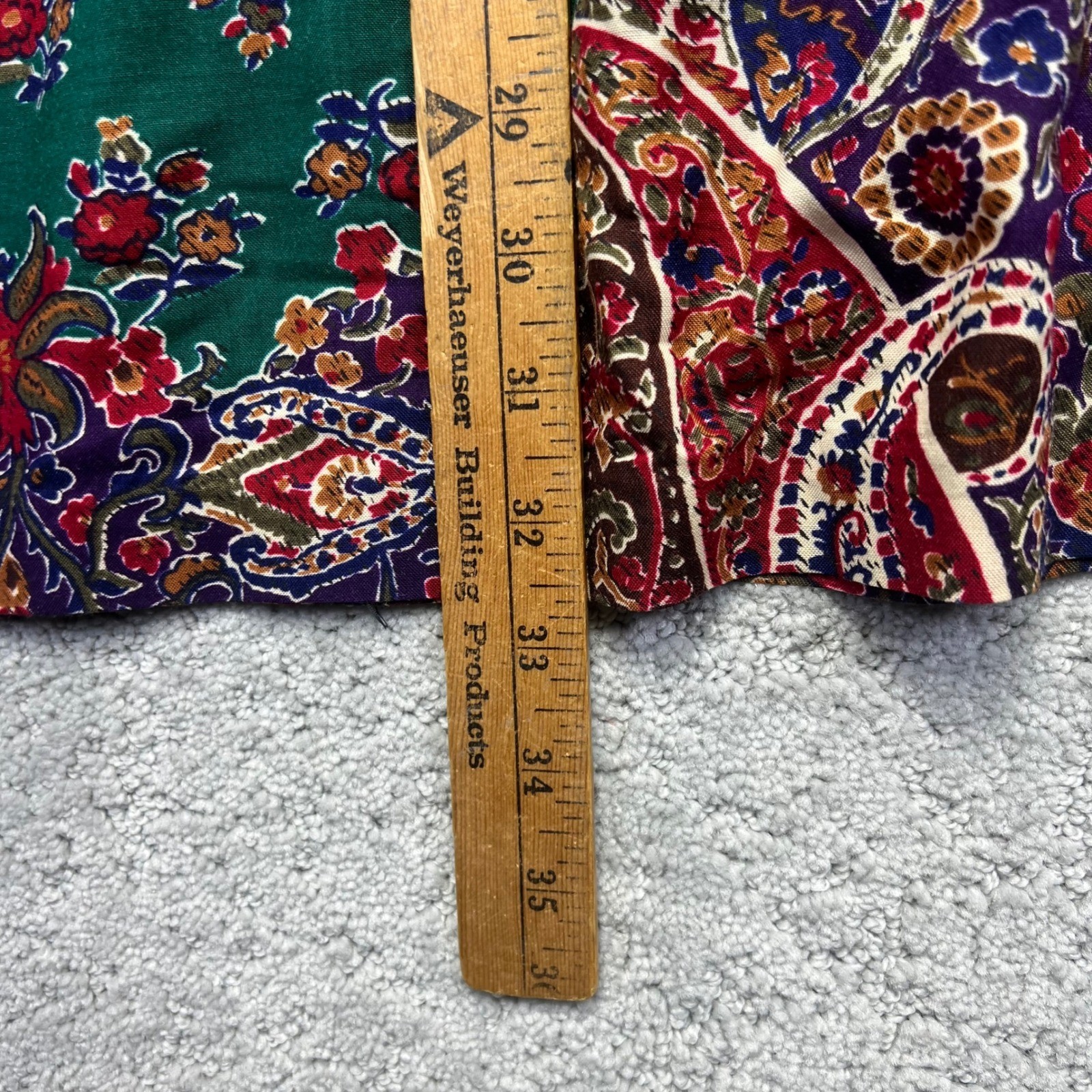VINTAGE Briggs New York Skirt Size 8 Paisley Maxi Belted Pleated Rayon NWT