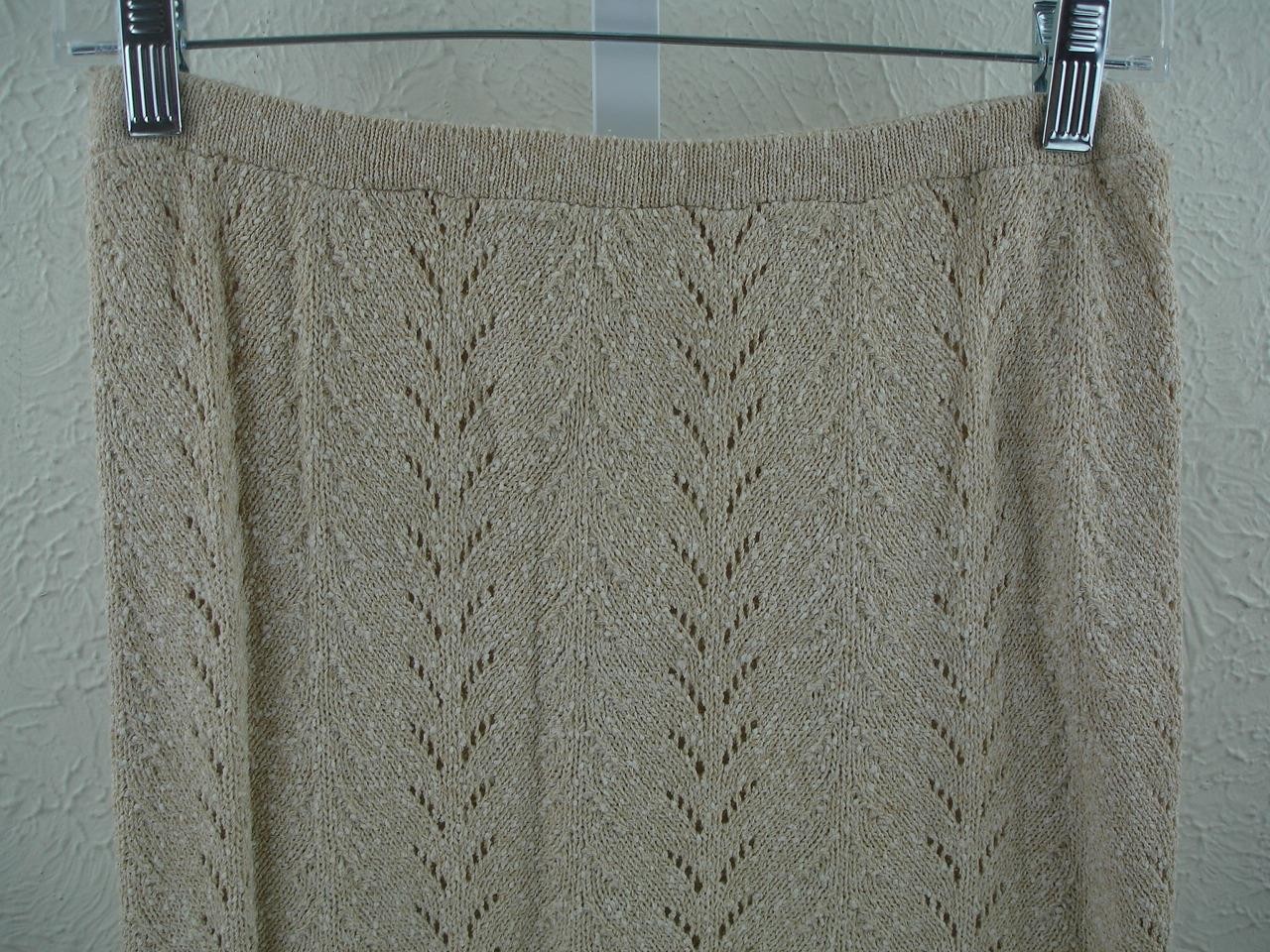 Women’s XS Vtg 1960’s Mister Cig 2-Pc Outfit Sweater Skirt Knit Beige Lime Green