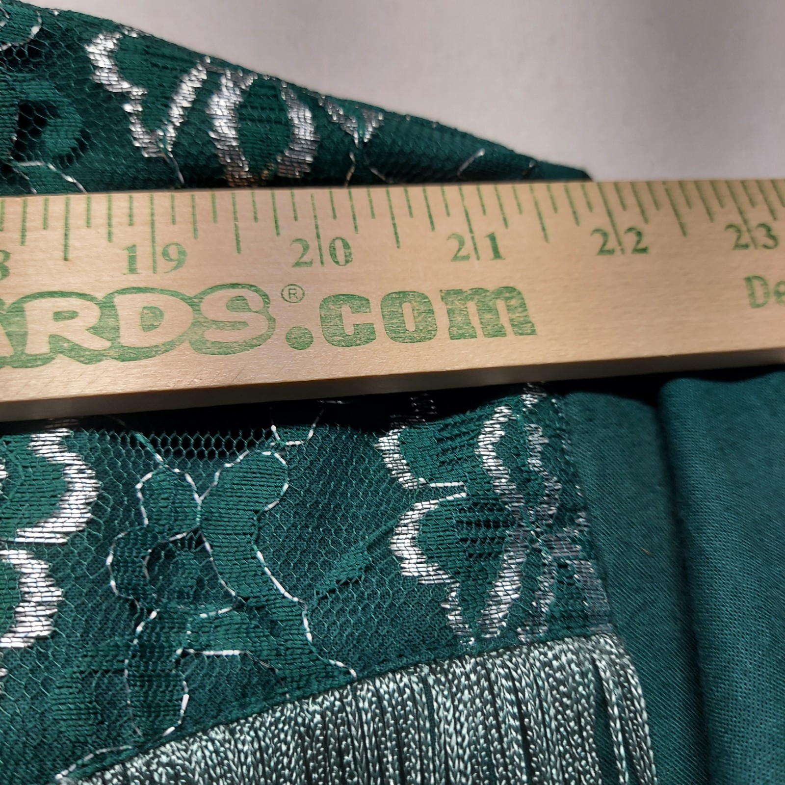 VTG 80’s Lilia Guilty Western Cowgirl Blouse XL Green Metallic Lace Fringe USA