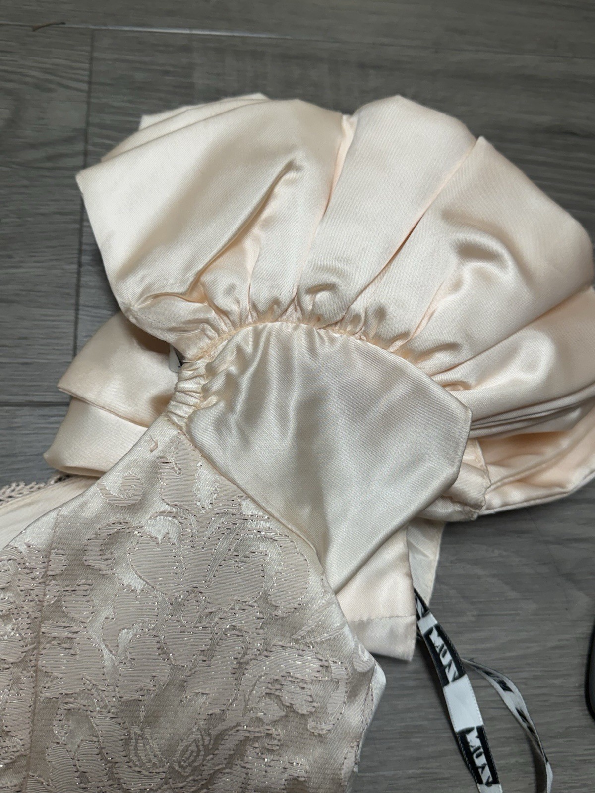 NWT NWD Vintage 80s 579 Zum Zum Brocade Puff Shoulders Cocktail Mini Dress