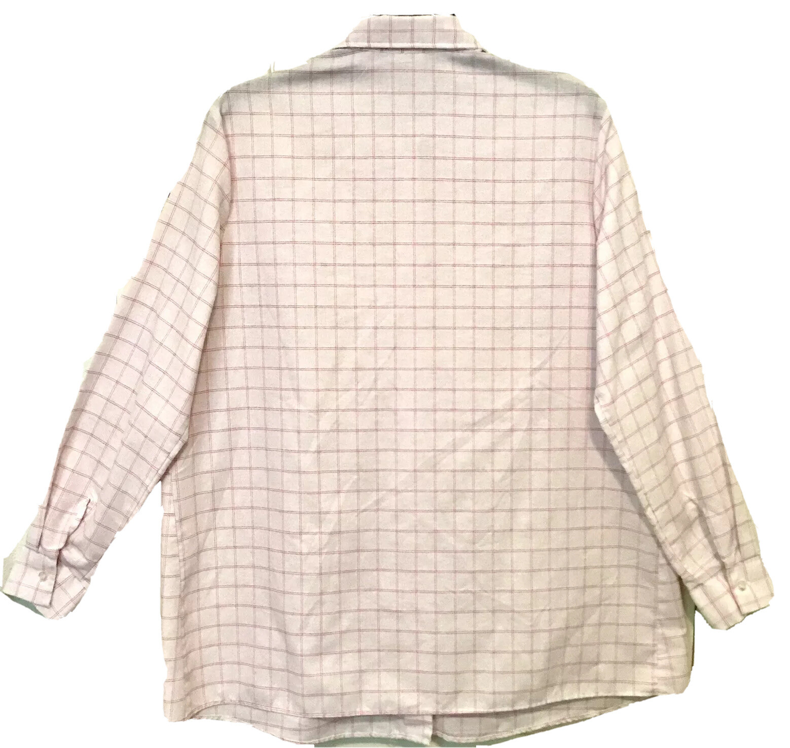 Land N Sea Vintage 1980’s Womens Size 12 Button Up Long Sleeve Window Pane Shirt