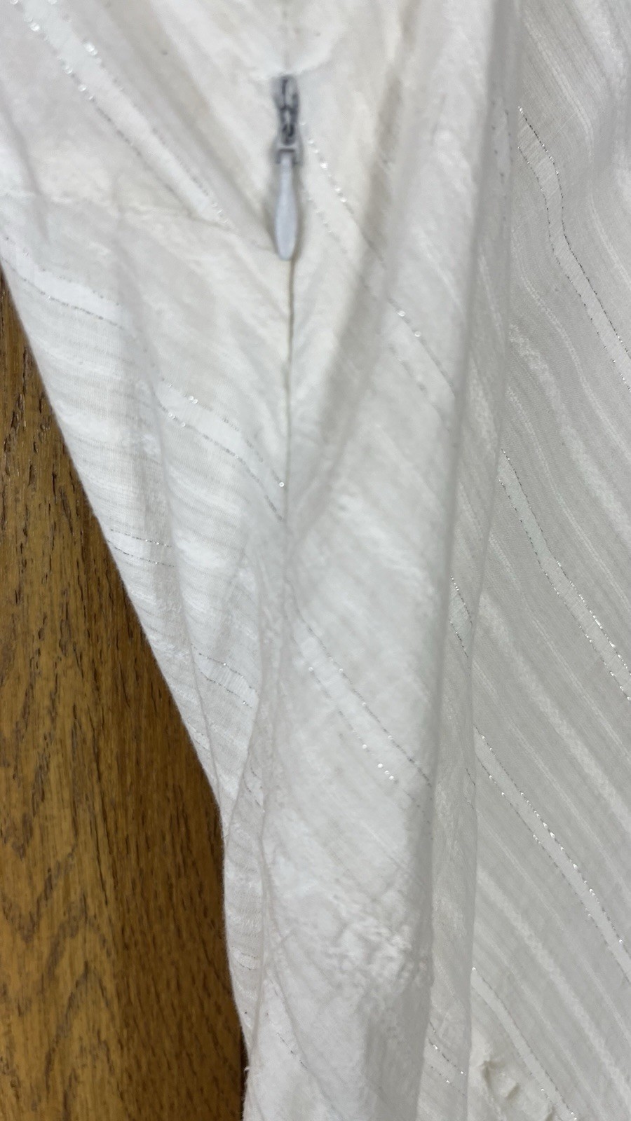 Peppermint Bay (Sz M) White Maxi Dress Trumpet Hem Sleeveless 100% Cotton