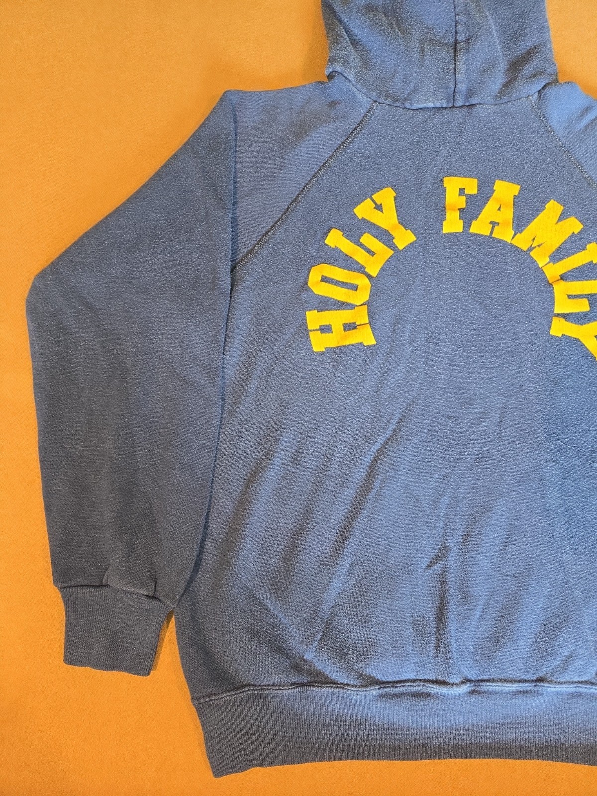 True Vintage 70’s 80’s Holy Family Navy Hoodie Size Small