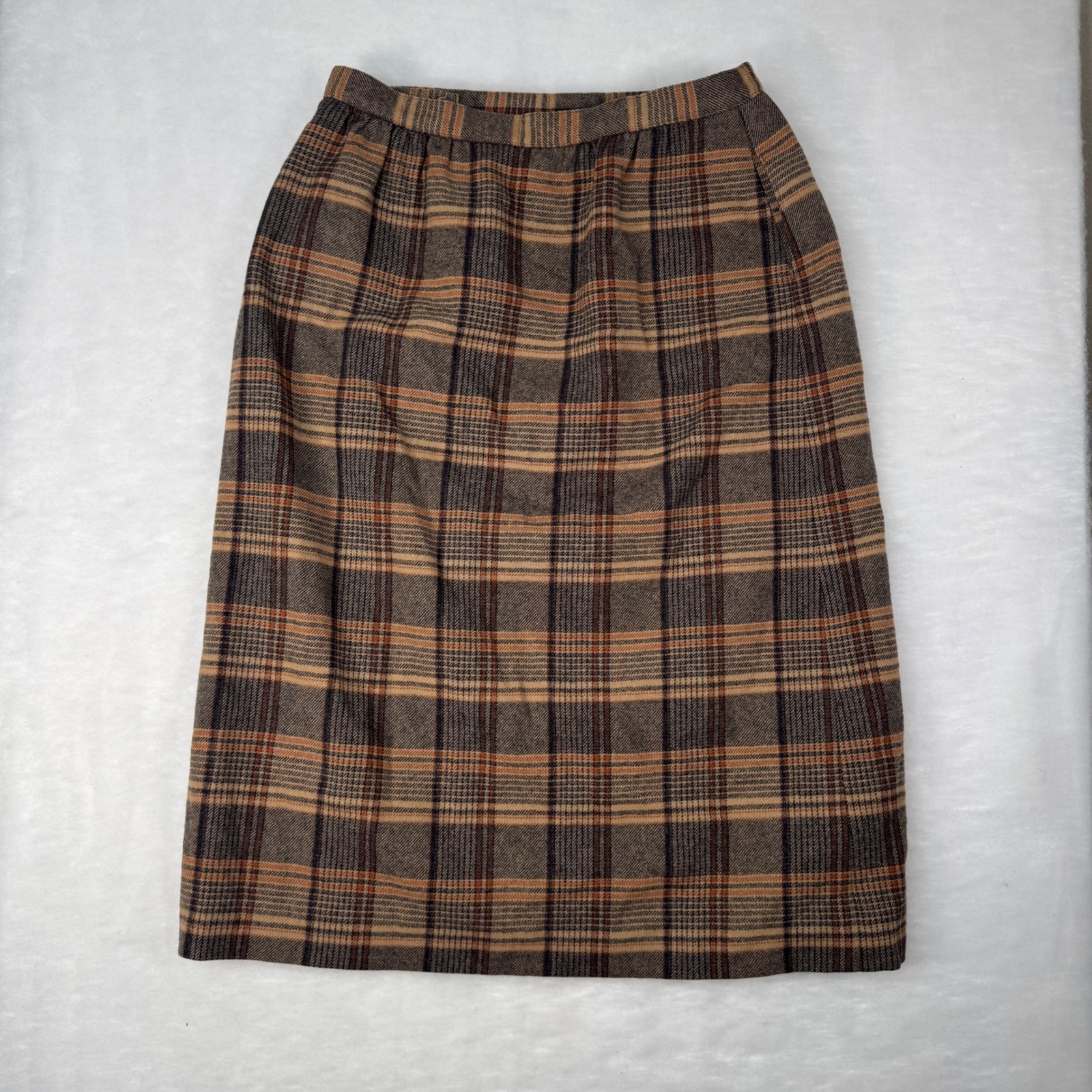 Vintage Pendleton Wool Skirt Large Womens Plaid 100% Virgin Wool USA Made Preppy