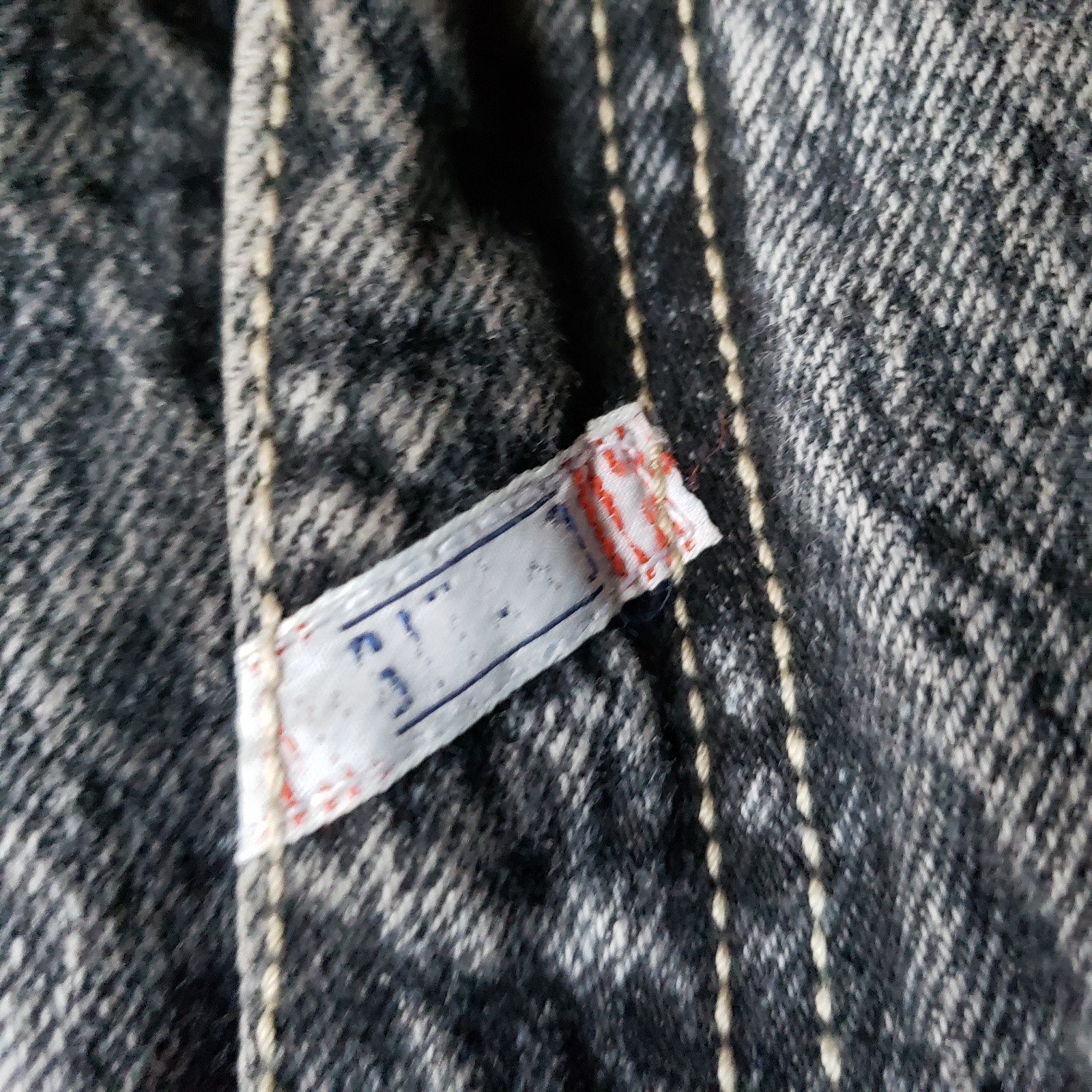 VTG 80s Gitano Black Acid Wash Tapered Jeans Sz 14 RUNS SMALL 27″W DISTRESSED