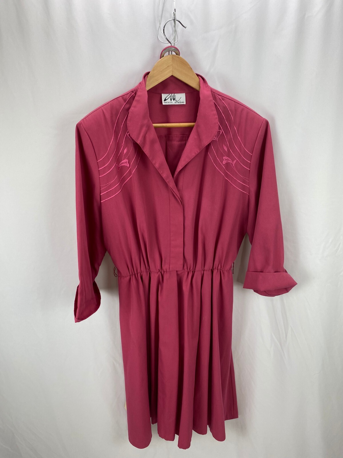 Willi of California Women’s Pink Vintage Dress With Belt 14