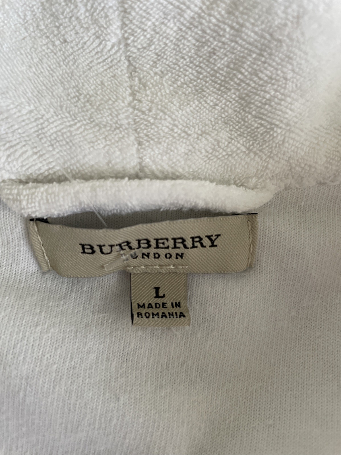 Burberry Vintage Dressing Robe Nova Check Lines Trim Piping Unisex Large Clean