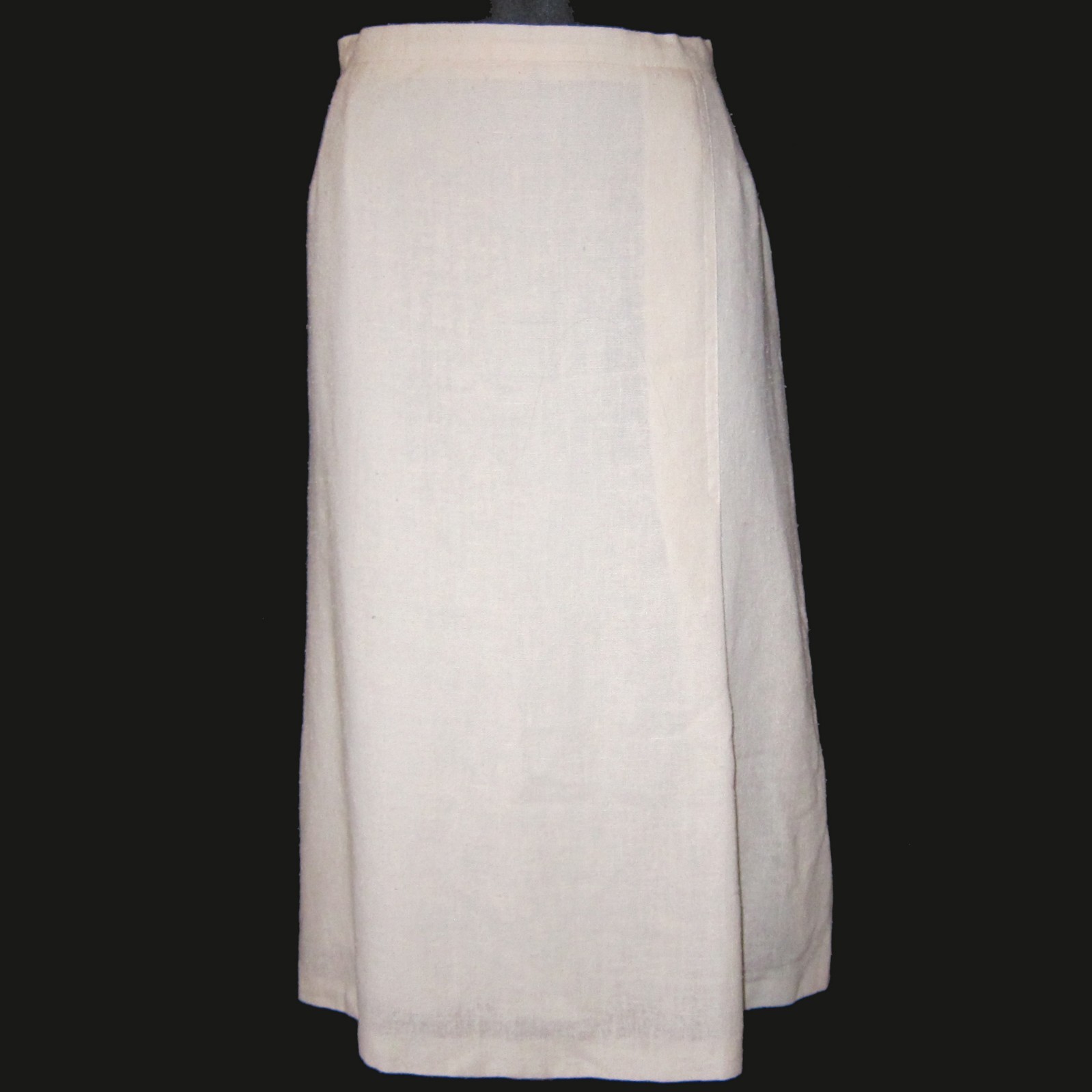 Vtg Atelier Goldner Schnitt Cream Skirt Sz 10 Euro 46 Silk Blend Lined W32 L28