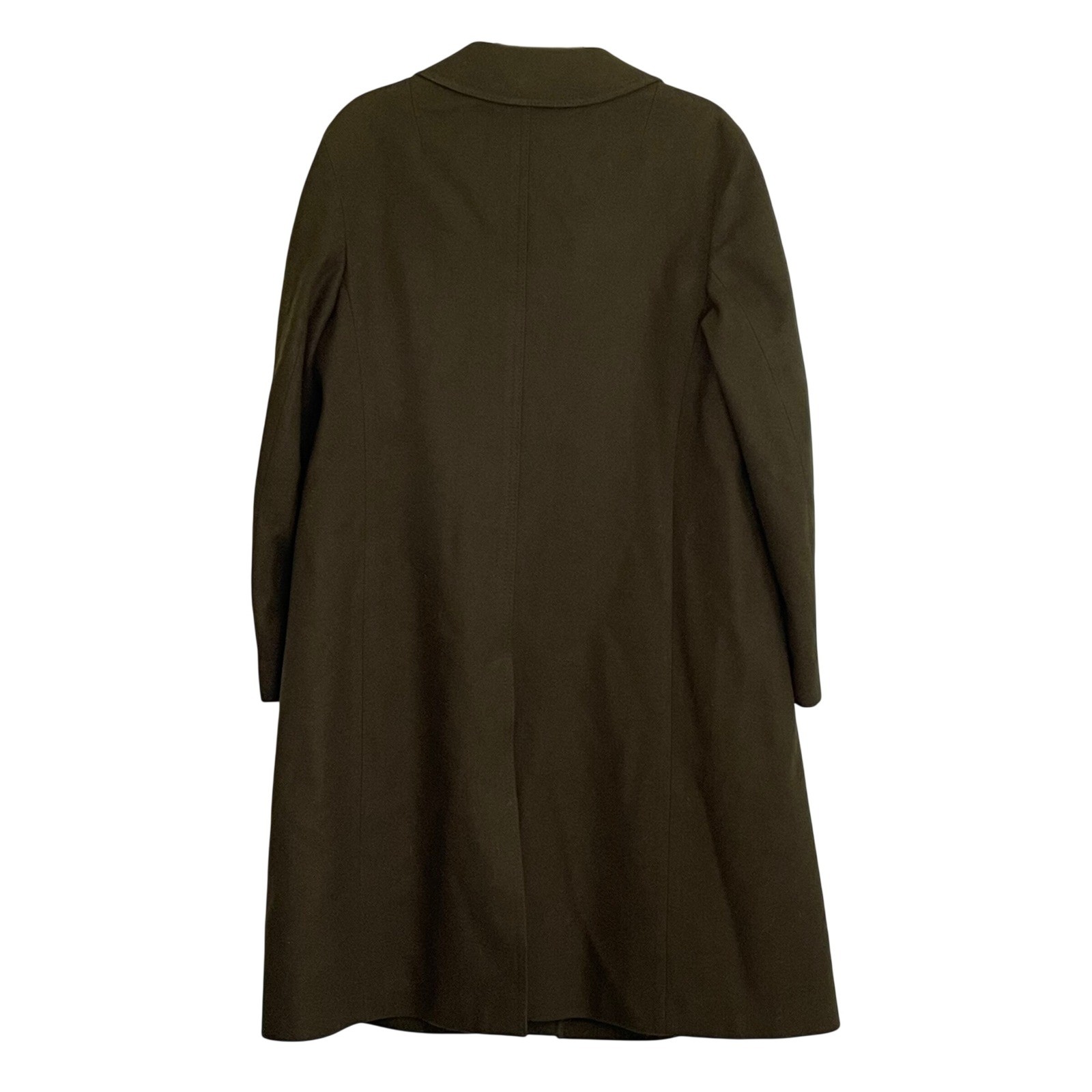 Salko Austria Tiroler Loden Wool Coat Forest Green Vintage A-Line Crest Buttons