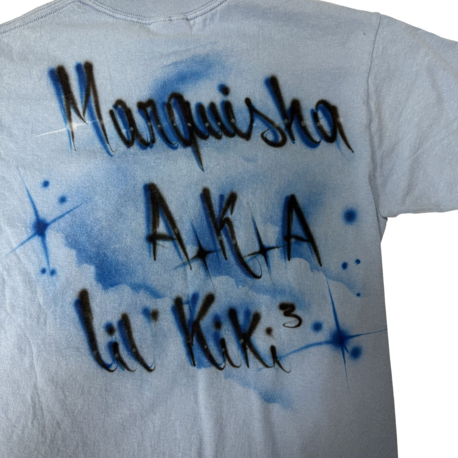 Vtg 80 90’s BNK Blue TIGGER Air Brushed Marquisha AKA Lil KiKi T Shirt USA M