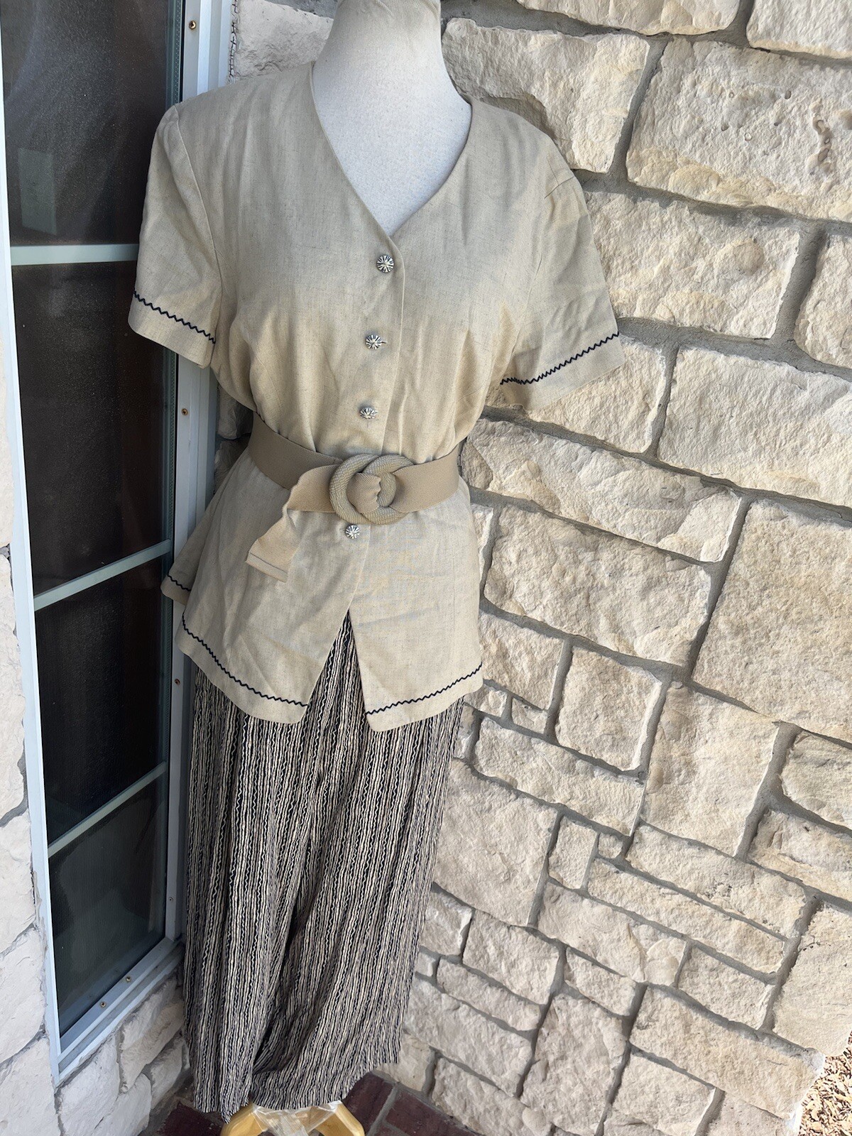 Vintage Ladies Size 6 /8YVES COSSETTE DEPECHE MODE Button-down Jumpsuit