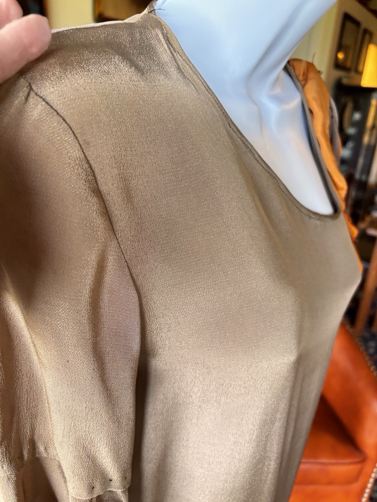 Antique Late 1920’s Early 1930s Vintage Drop Waist Dr