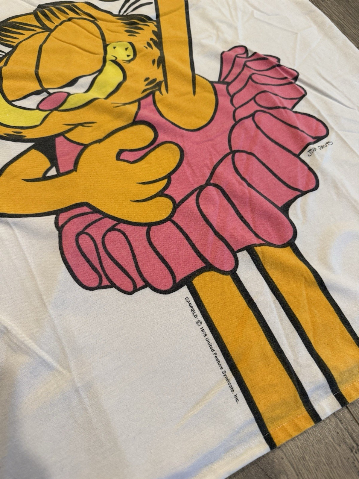 Vintage Flirts Garfield Ballerina T-Shirt Sleep Shirt Gown 1978 Women’s One Size