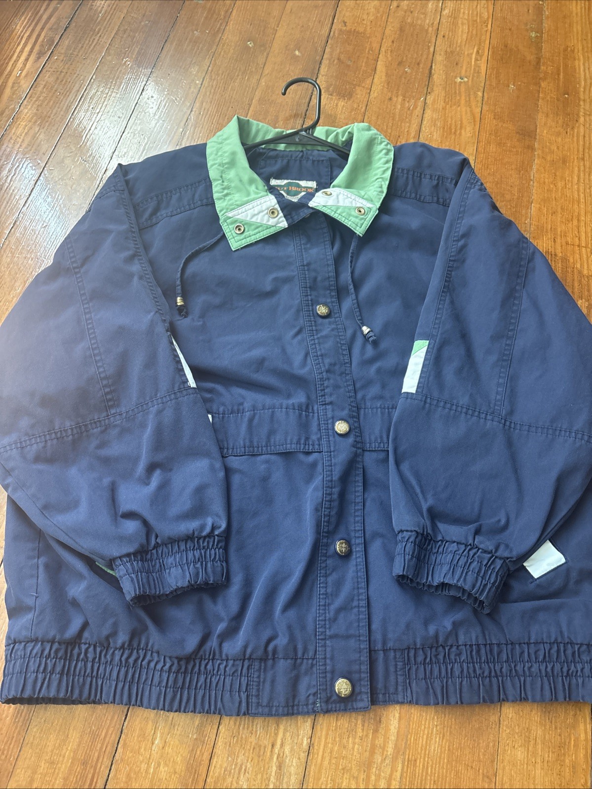 Out Brook Vintage 80S jacket Navy Blue XL Padded shoulders