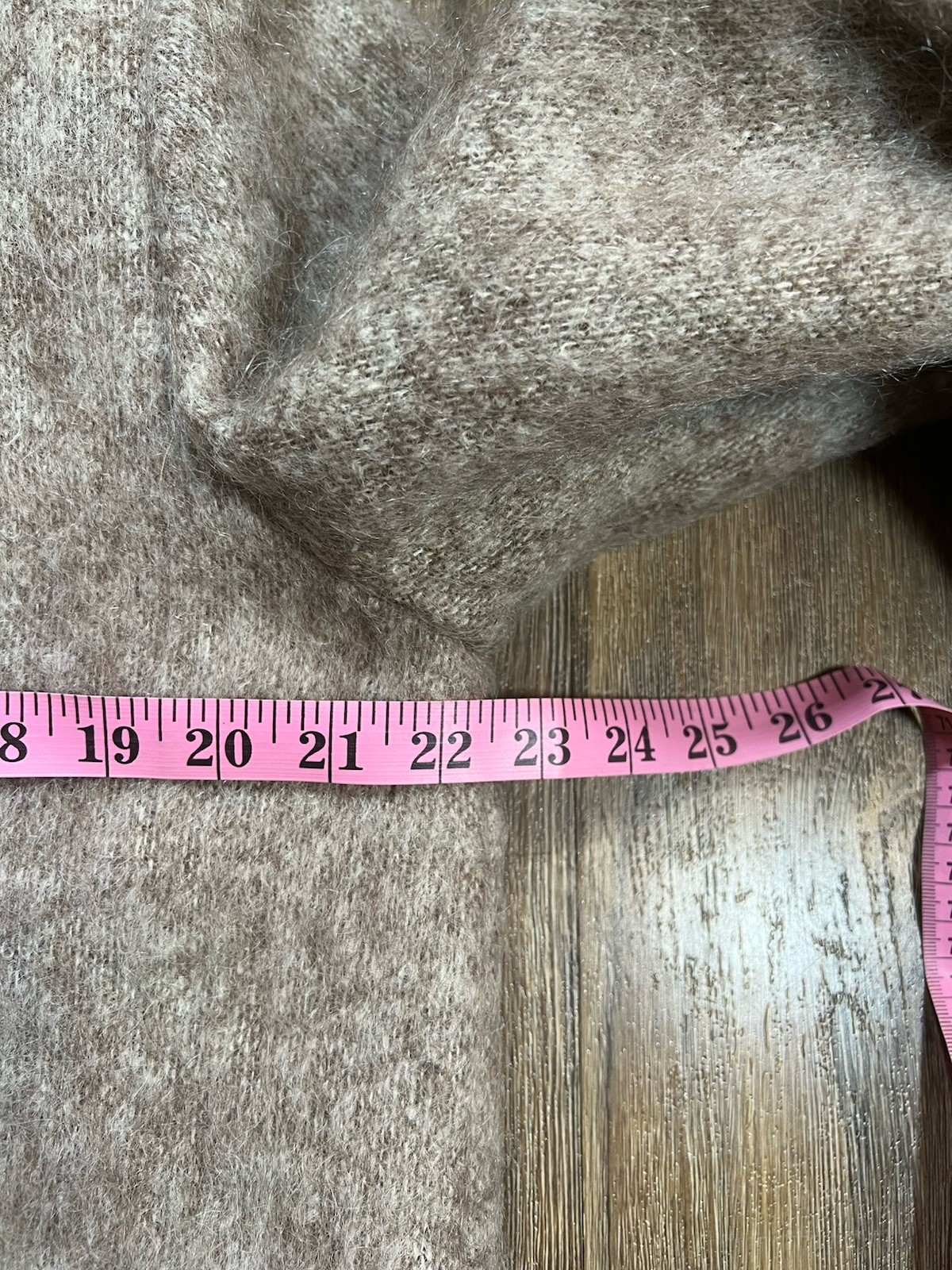 Vintage 80s 90s Oversized Mohair Trench Coat ILGWU Union Made USA Beige L/XL