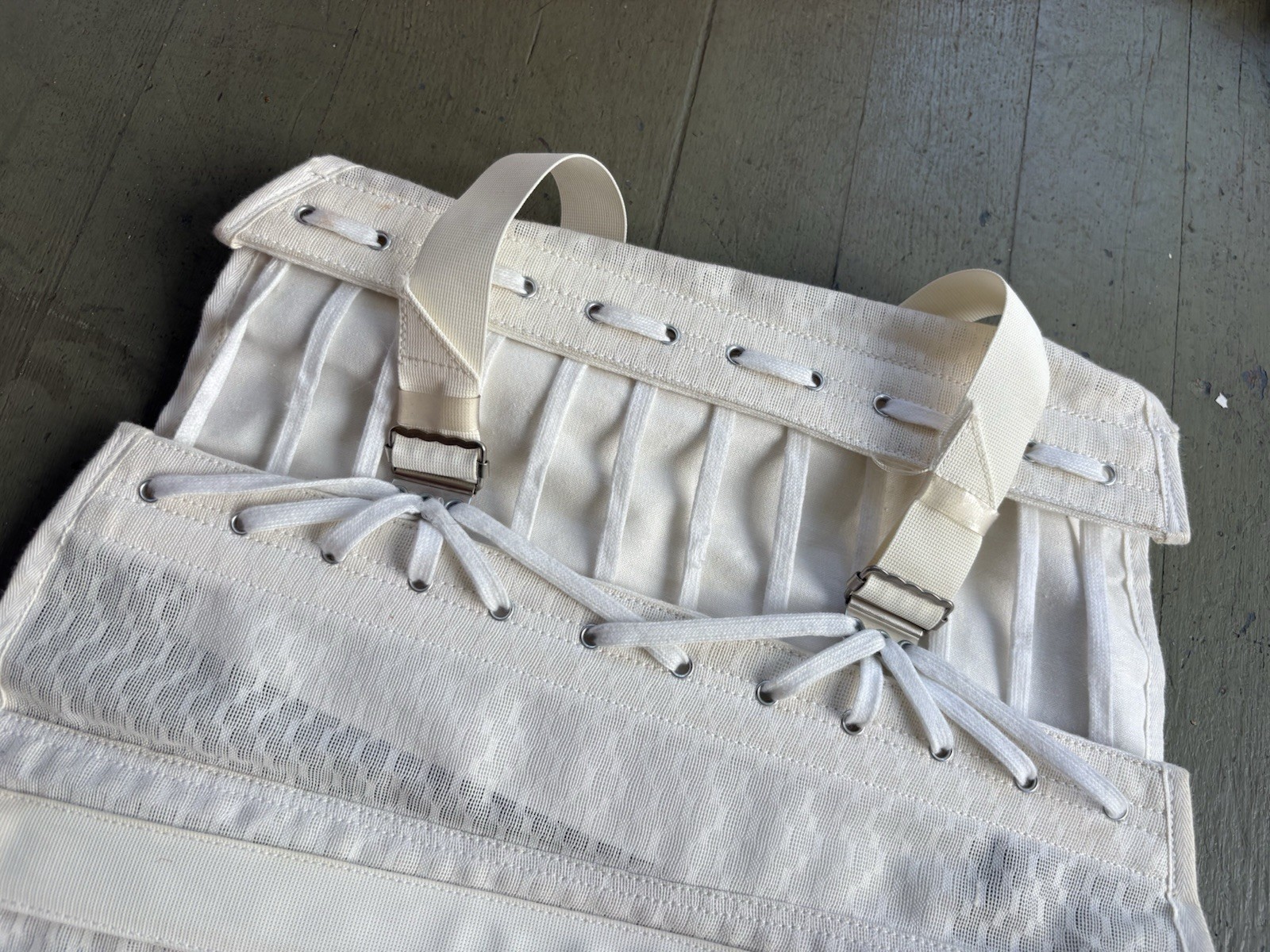 Vintage 1970s lace up Fan Medical Corset Girdle Brace Cosplay W Up To 35