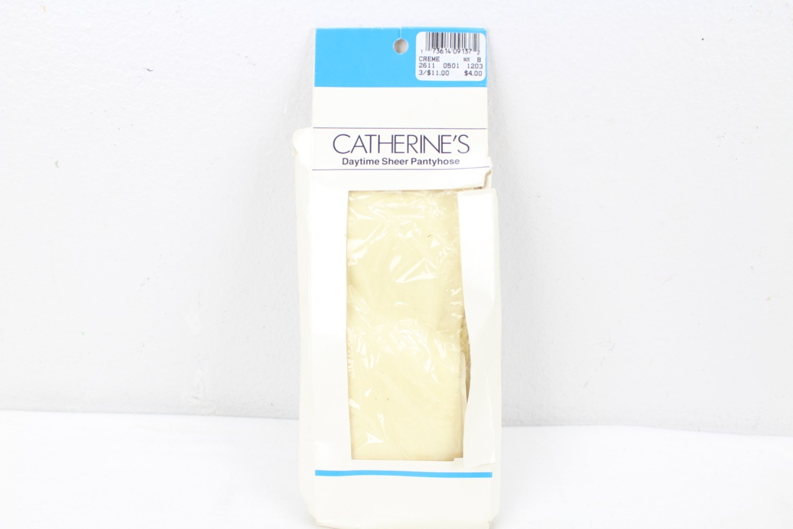 Vintage Catherine’s Creme Daytime Sheer Pantyhose Size B 220-270 Lbs USA Made