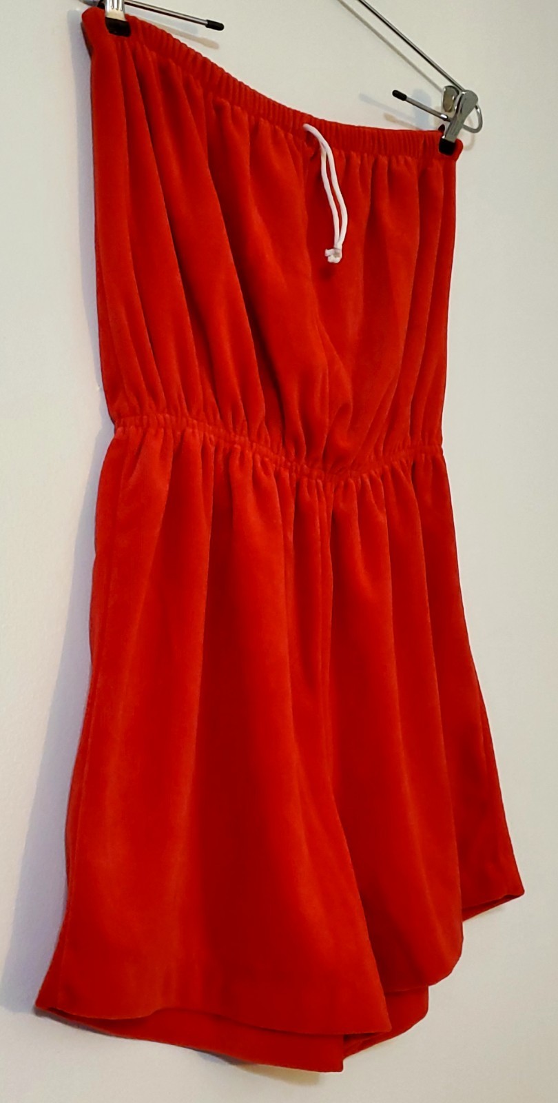 Authentic Vintage Red Terry Halter Shorts Romper sz XXL (see measurements)!