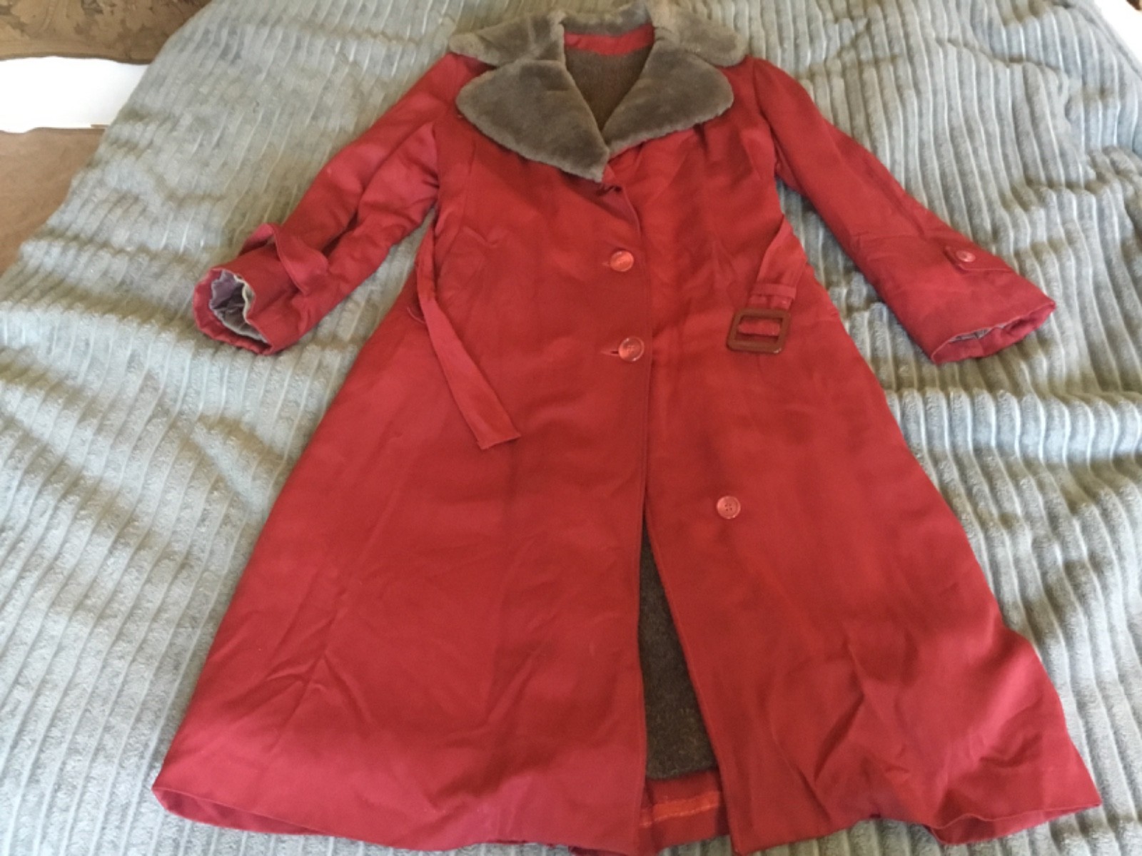Vintage 1930s gabardine wool winter Jacket coat size M