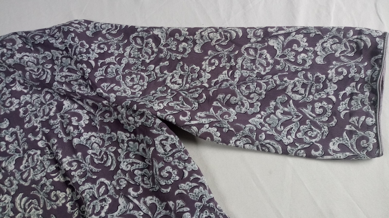 May King High Fashion Jacket Oriental Brocade Satin Gray Frog Buttons Size 13