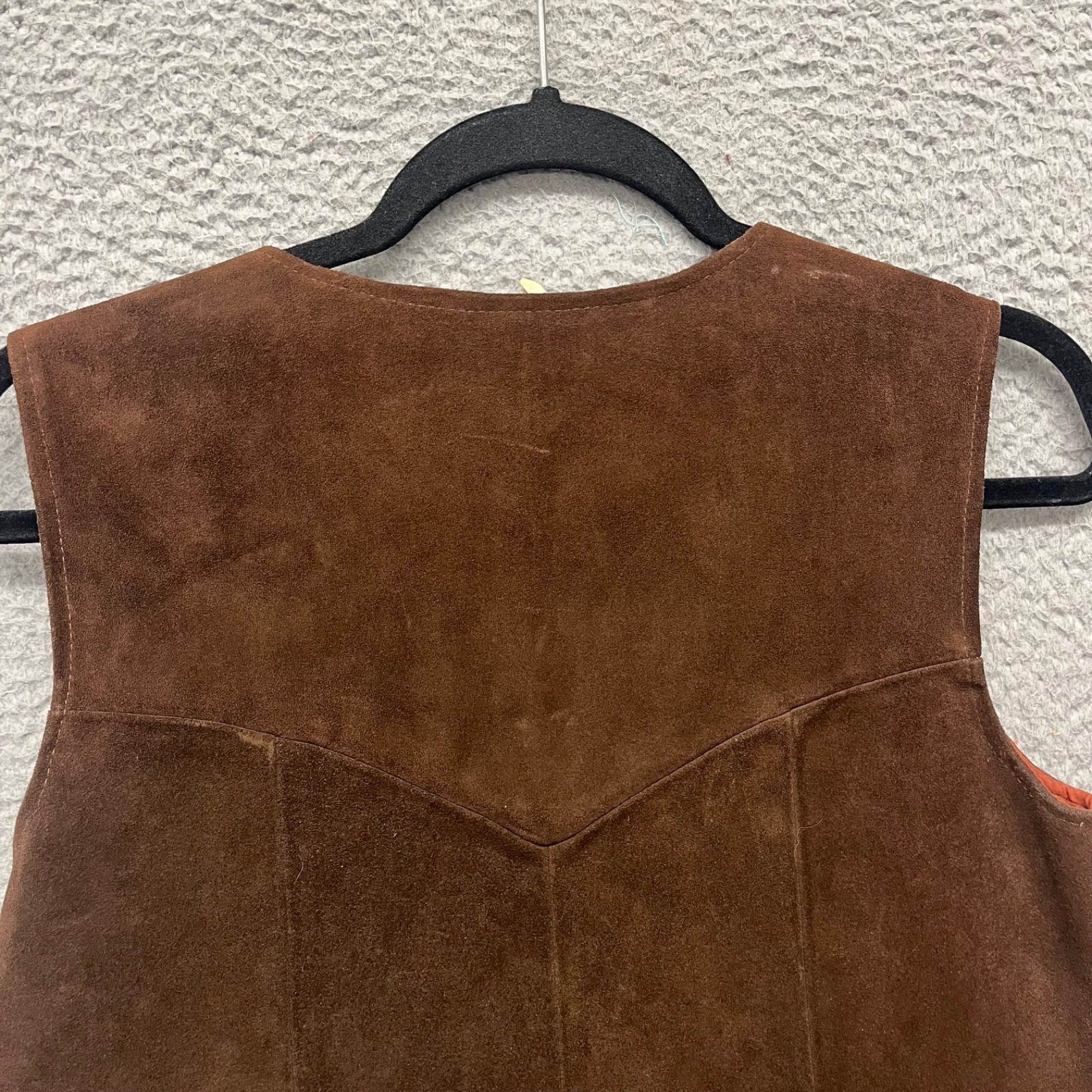 Vintage Suede Vest Womens S Brown Leather Western Rodeo Cowgirl Retro Mexico