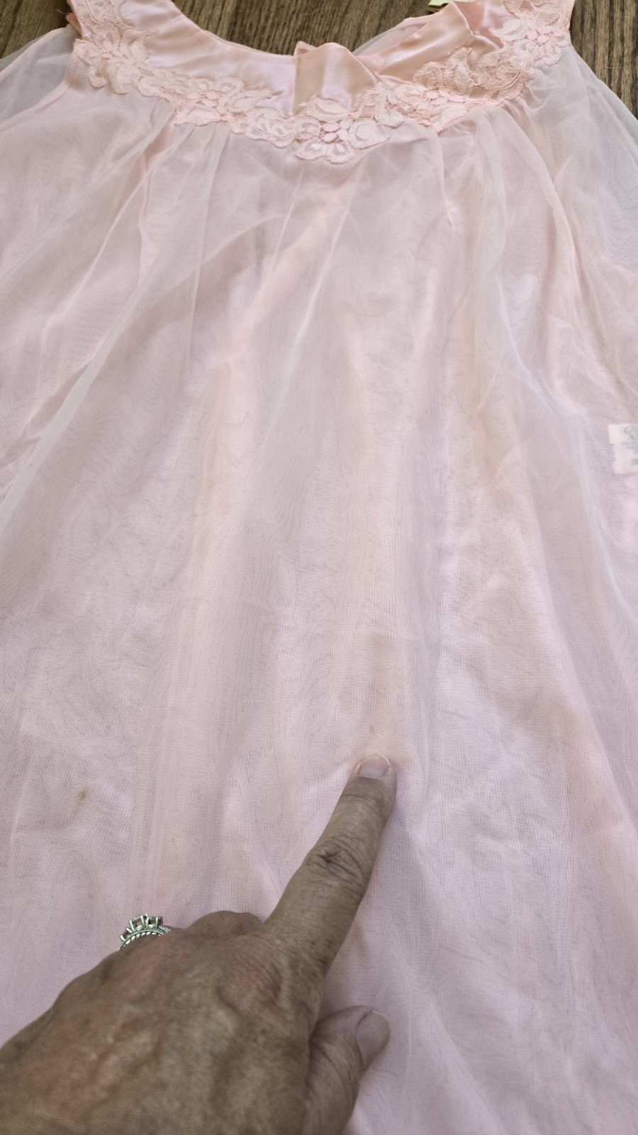 Vtg Gossard Artemis Coral Pink Chiffon Nylon Nightgown Size Small NWT NEW