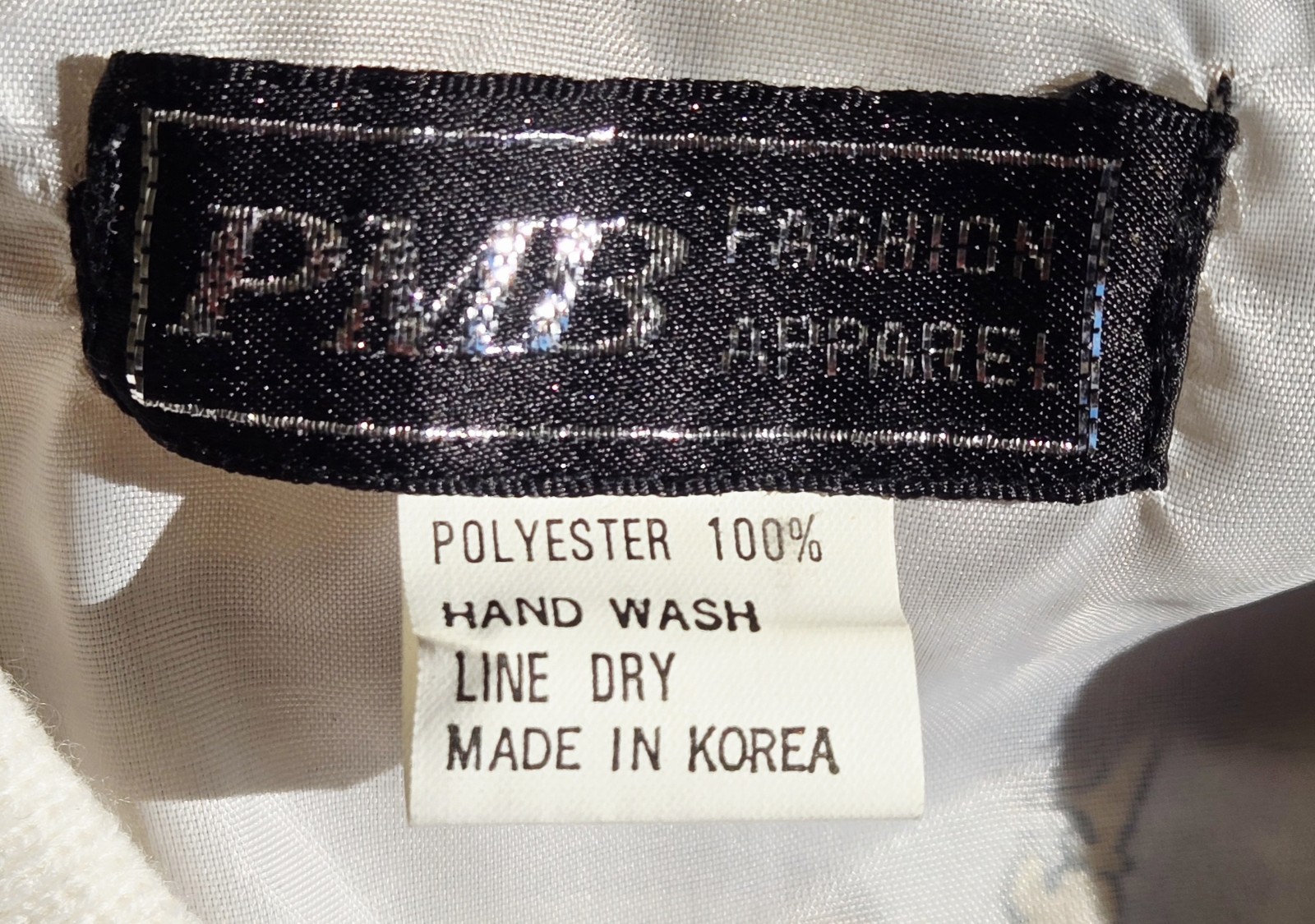1980s PMB FASHION APPAREL Silky Polyester BaroqueStyle Korean Bomber Jacket XL
