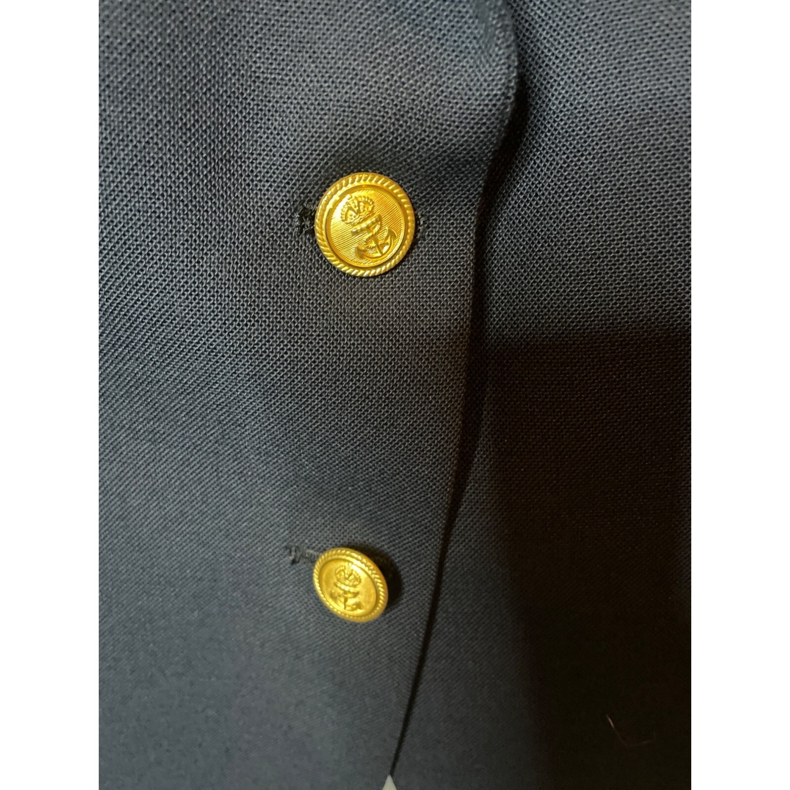 Vintage 90s Y2K Lady Beall Navy Blue Nautical Womens Blazer with Gold Buttons