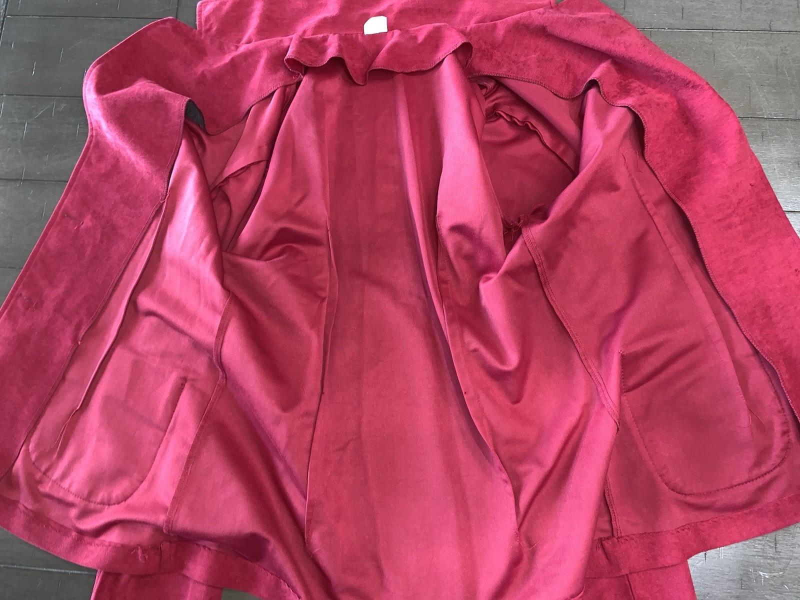 B2 80s Velour Blazer Jacket Sz M Pink Fuchsia Button Career Office Preppy