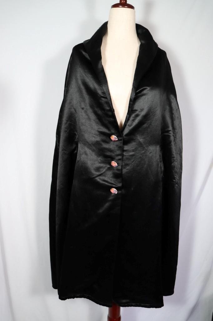 Rare Antique Edwardian 1910’s Silk Satin Opera Cape Size Medium-Large Exc Cond