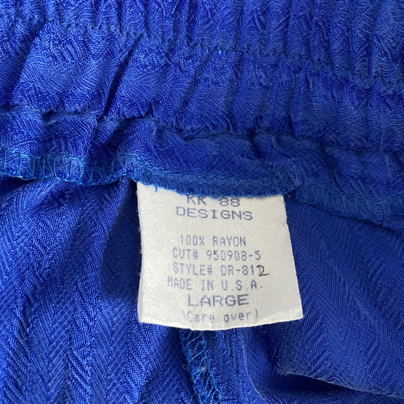 Vintage KK 88 Designs Womens Pullover Top Button/Zipper Pants Large Pre-Owned