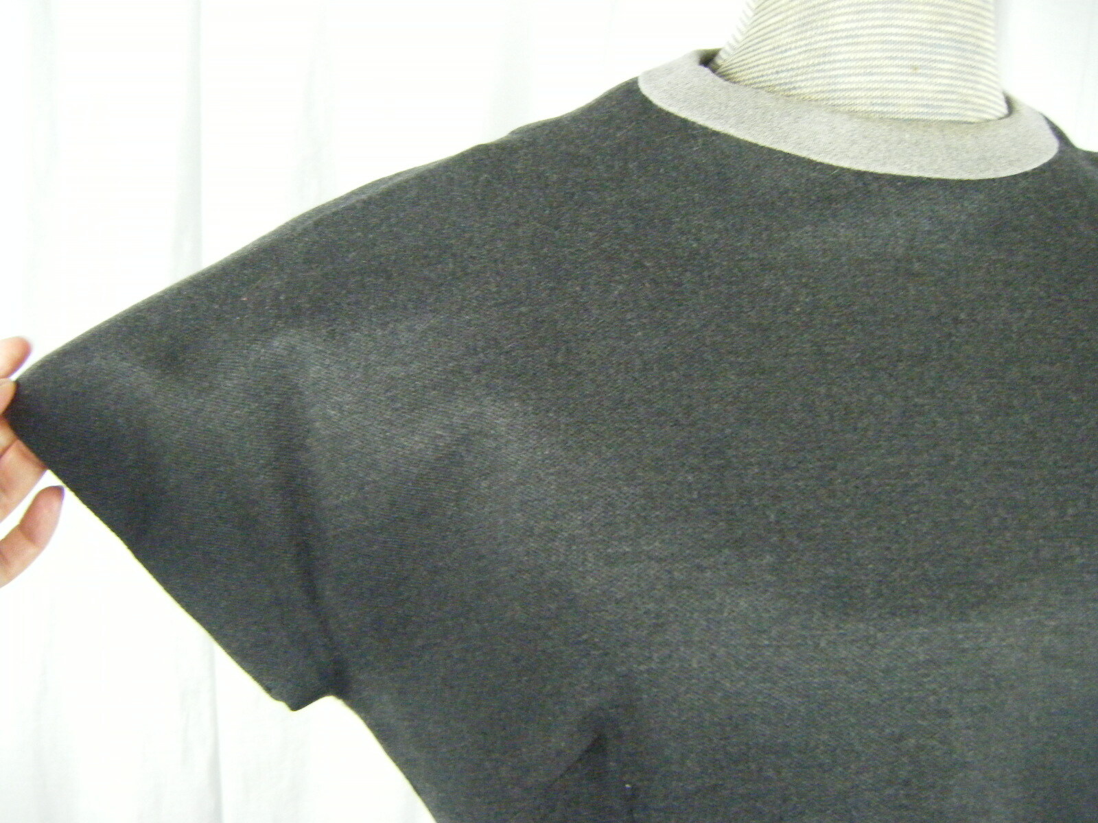 LILLI ANN KNITS LONDON Vtg 60s Charcoal Grey Wool 3 pcs Skirt-Bust 35/Waist 28/S