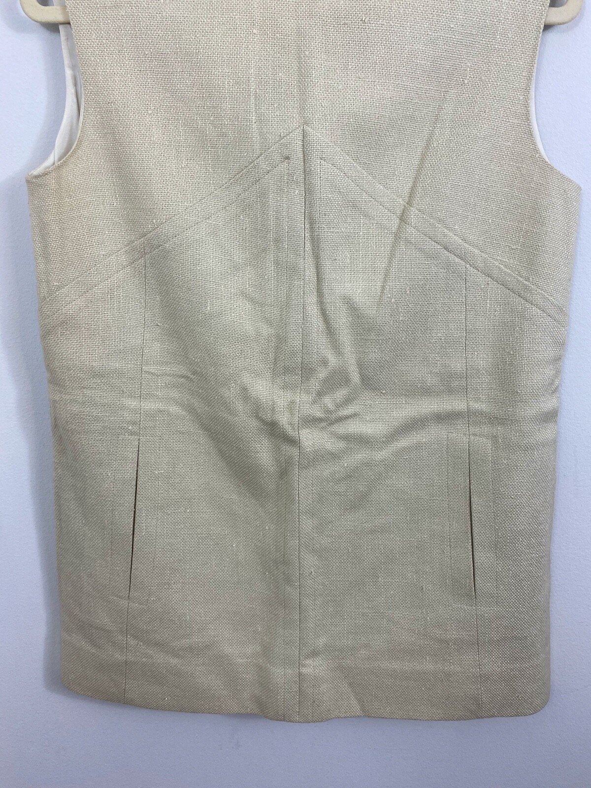 Vintage Anjac Fashion Styled by Jack Needleman Shift Tunic Pockets Burlap Linen