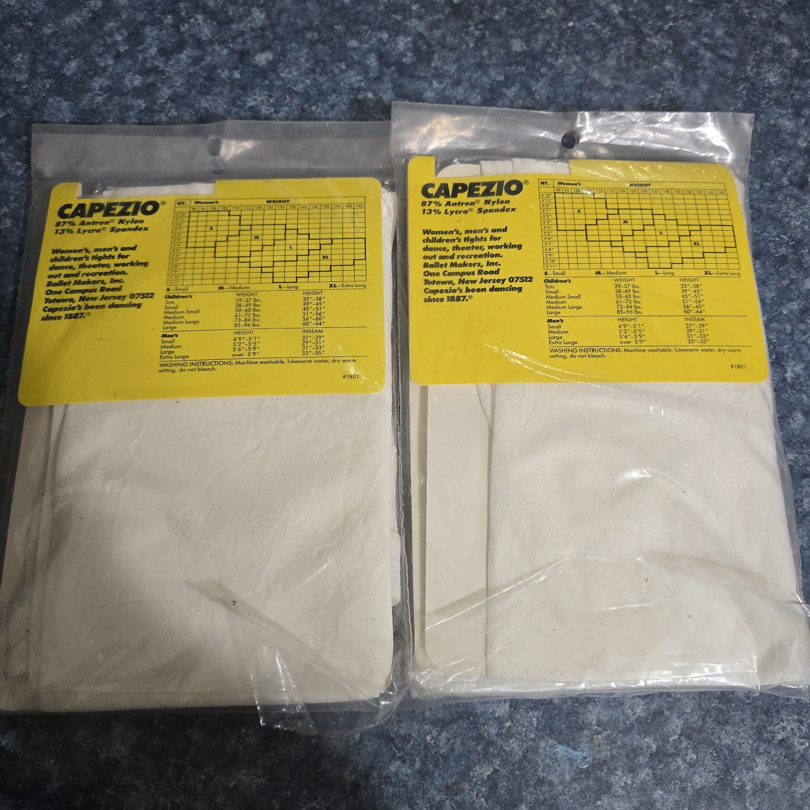Vintage 1990 Ballet Makers CAPEZIO Super Shimmery TIGHTS 4 Pairs Lot Adult L, XL