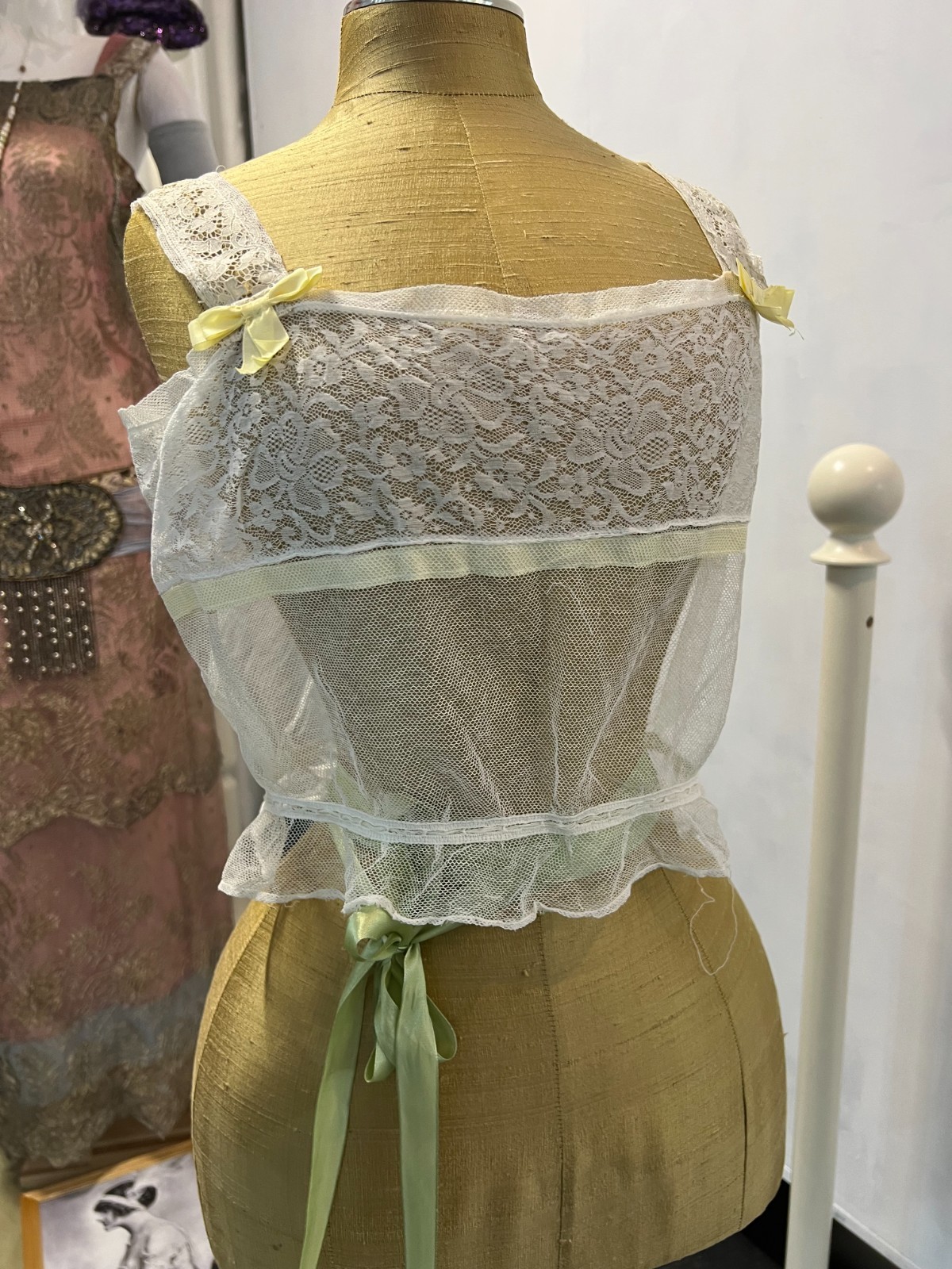 Antique lingerie. European-made corset, circa 1910–1920.