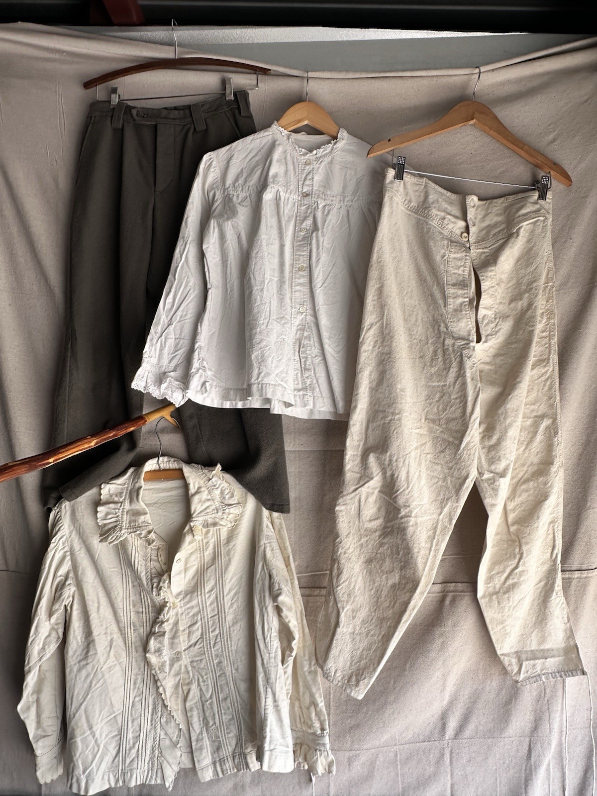 Resale Lot Antique Vintage French Pants Blouse Linen Wholesale Women’s S M L