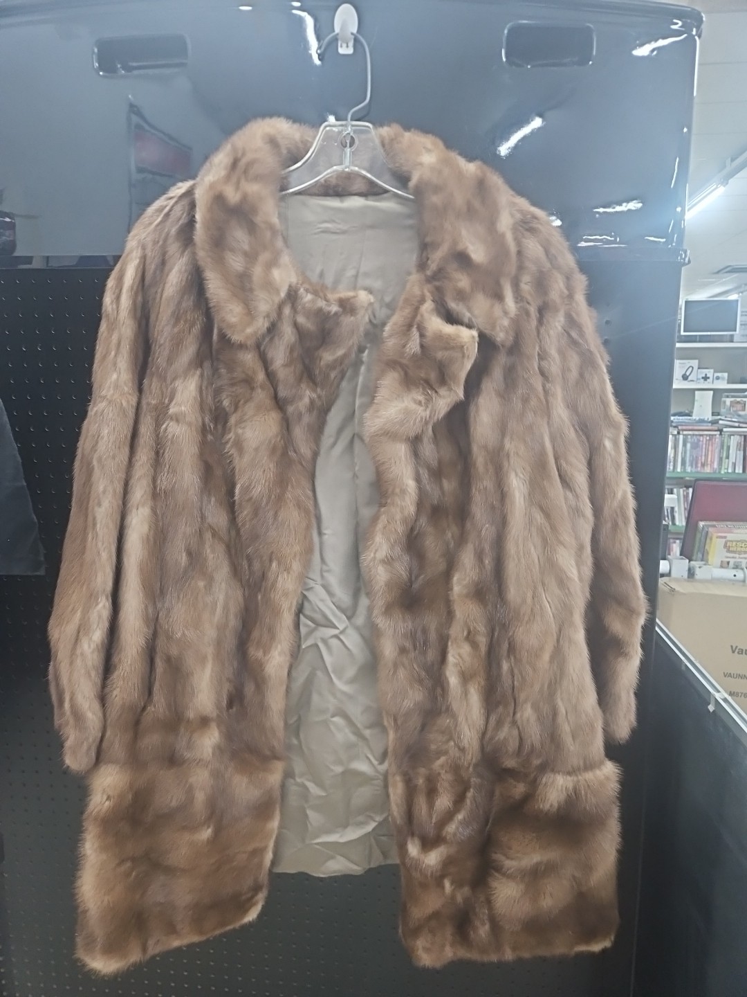 Natural Brown Mink Vintage EMBA Pastel Royal Quality Capelet Shawl Jacket Sz M
