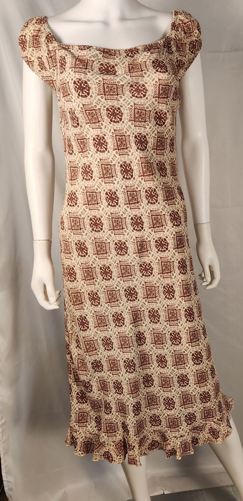 90s Rampage Batik Print Off Shoulder Sheath Hippie/Indie/SlowFashion 13