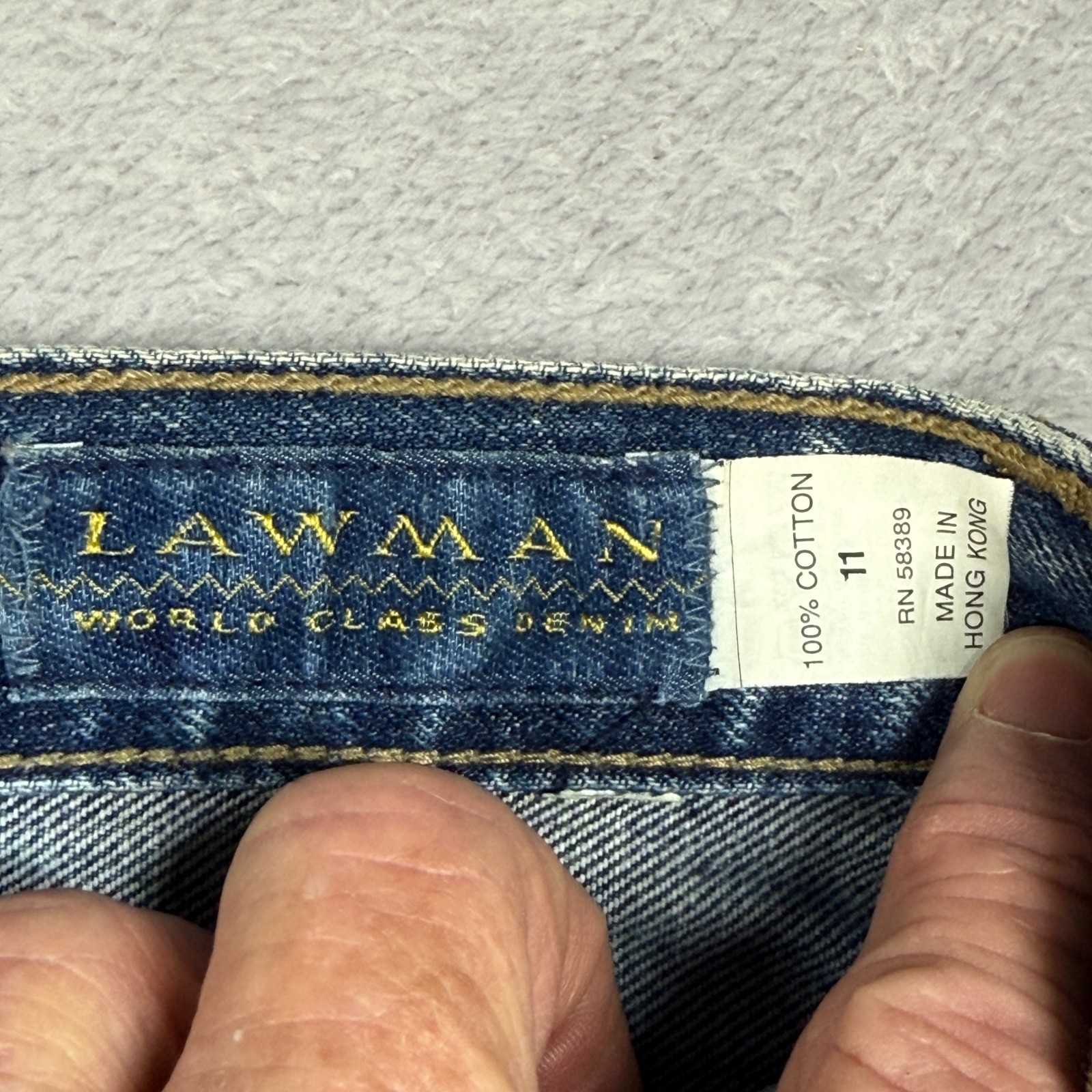 Lawman Denim Jeans Womens 11 Blue High Waisted Straight Leg Vintage 90s Western