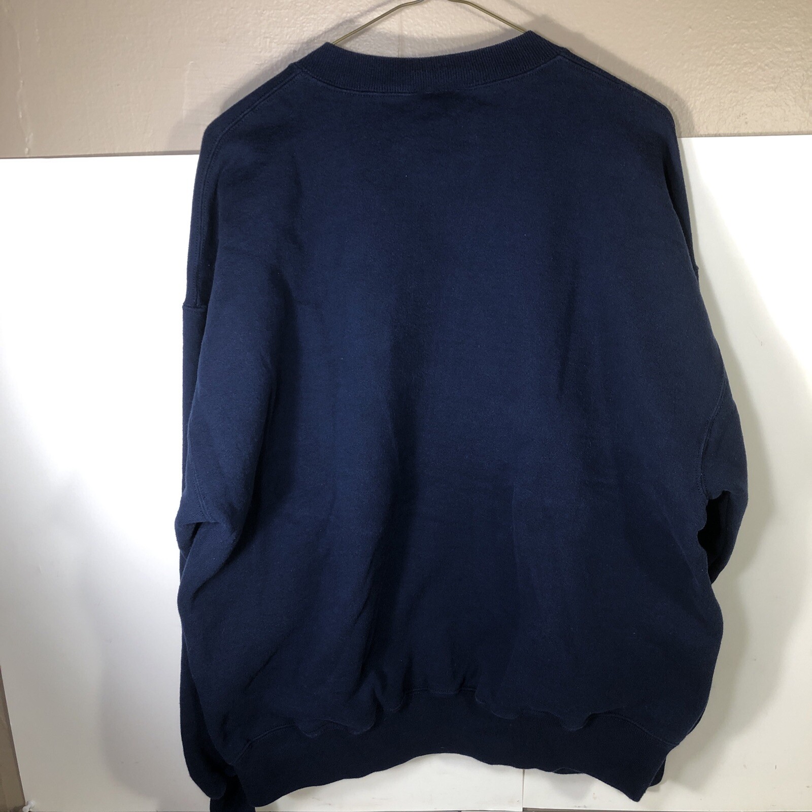 Vtg 1990s JERZEES Sweatshirt Super Sweats 90s Tall Ship Traverse City Blue XL