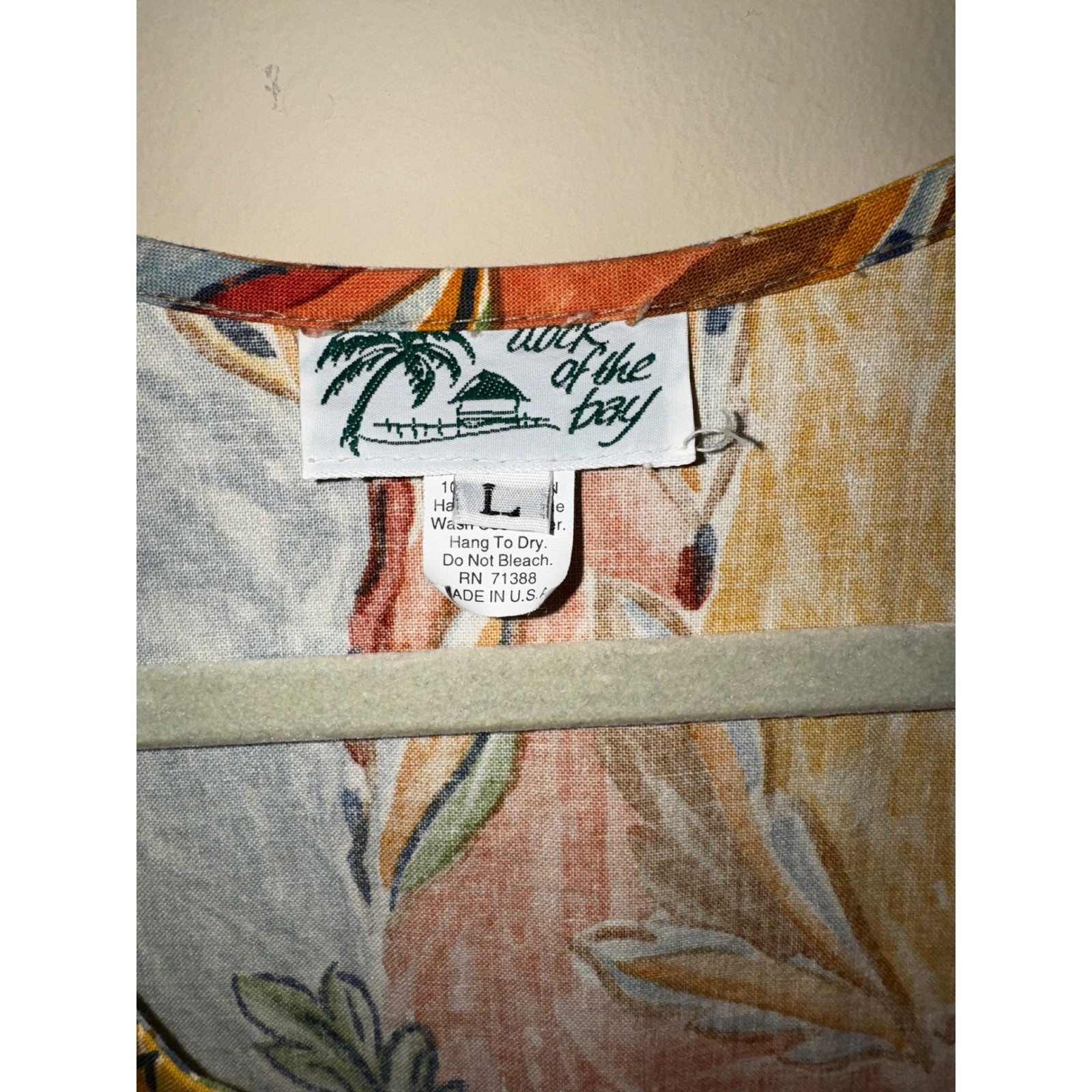 Vintage Walk of the Bay Safari Giraffe Print Cotton Midi Dress Yellow Large USA