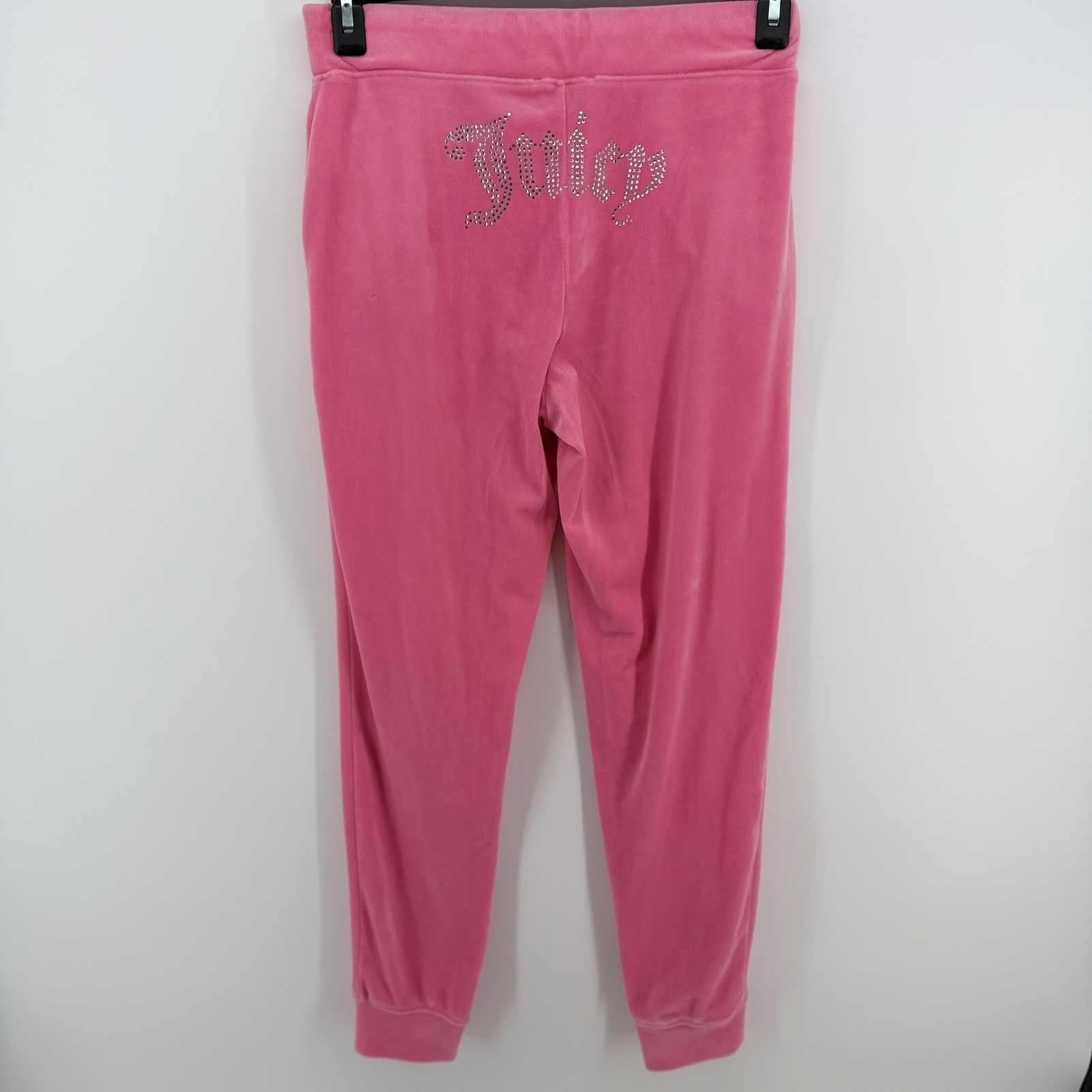 Juicy Couture Pink Velour Tracksuit Set Small Rhinestone Juicy Y2K Hoodie Pants