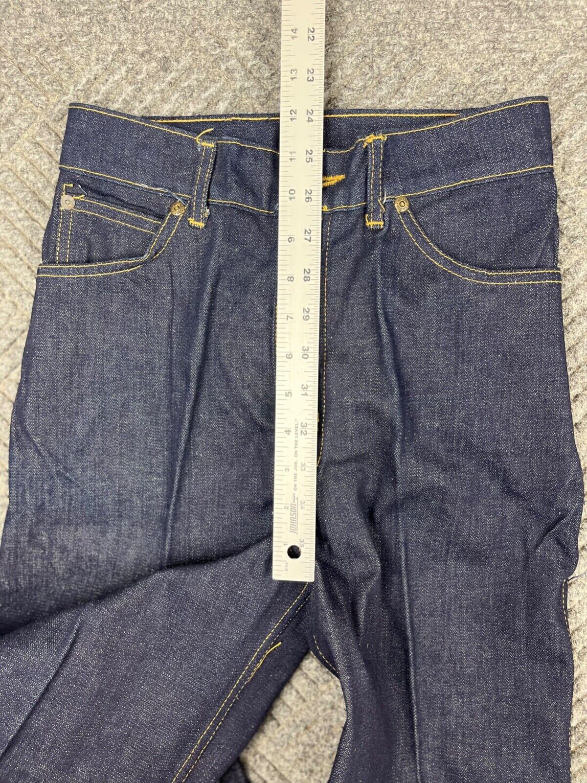 Vintage 80s WILLIE NELSON Denim Jeans Adult 26×35 Blue Dark Wash Embroidered NOS