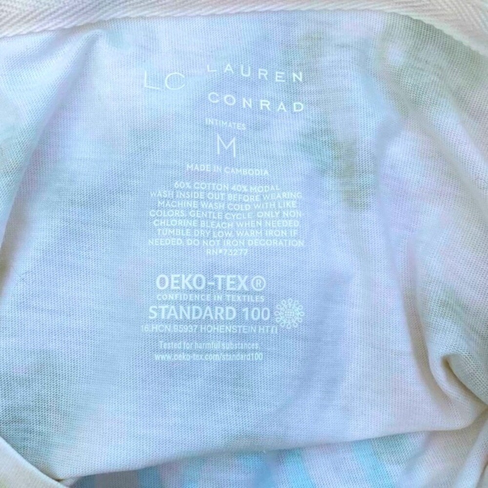 Lauren Conrad Intimates Sage Green Cropped Tie Dye „Good Dreams Only” PJ M NWT