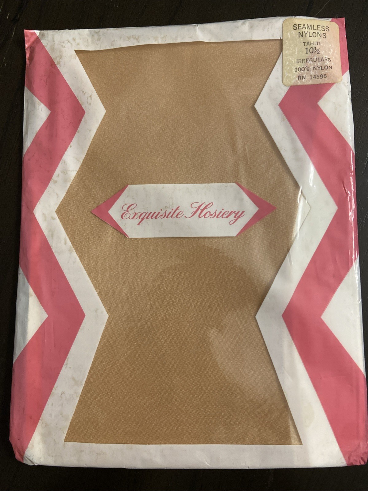1 Pair Vintage Exquisite Hosiery Seamless Nylon Stockings 10 1/2 Mesh Made USA