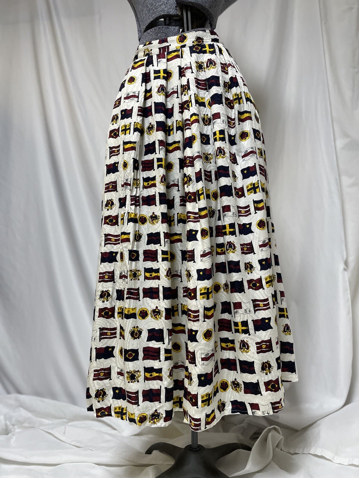 NEW JG Hook Skirt Size S Lord And Taylor 28X33 Maxi Long Pleated Vintage 80s $98