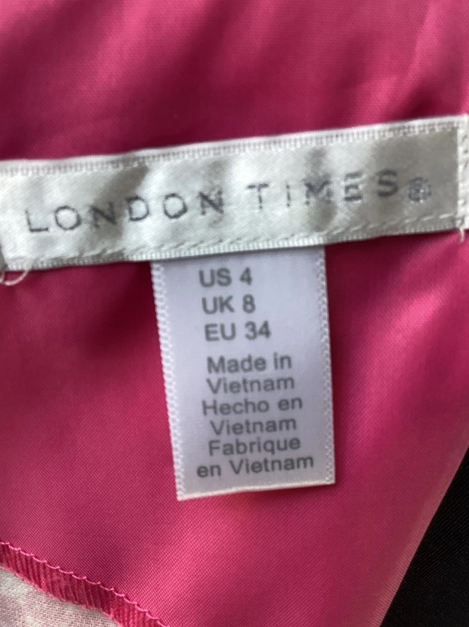 Vintage London Times Mod Psychedelic Fab Sleeveless Dress 4 EUC