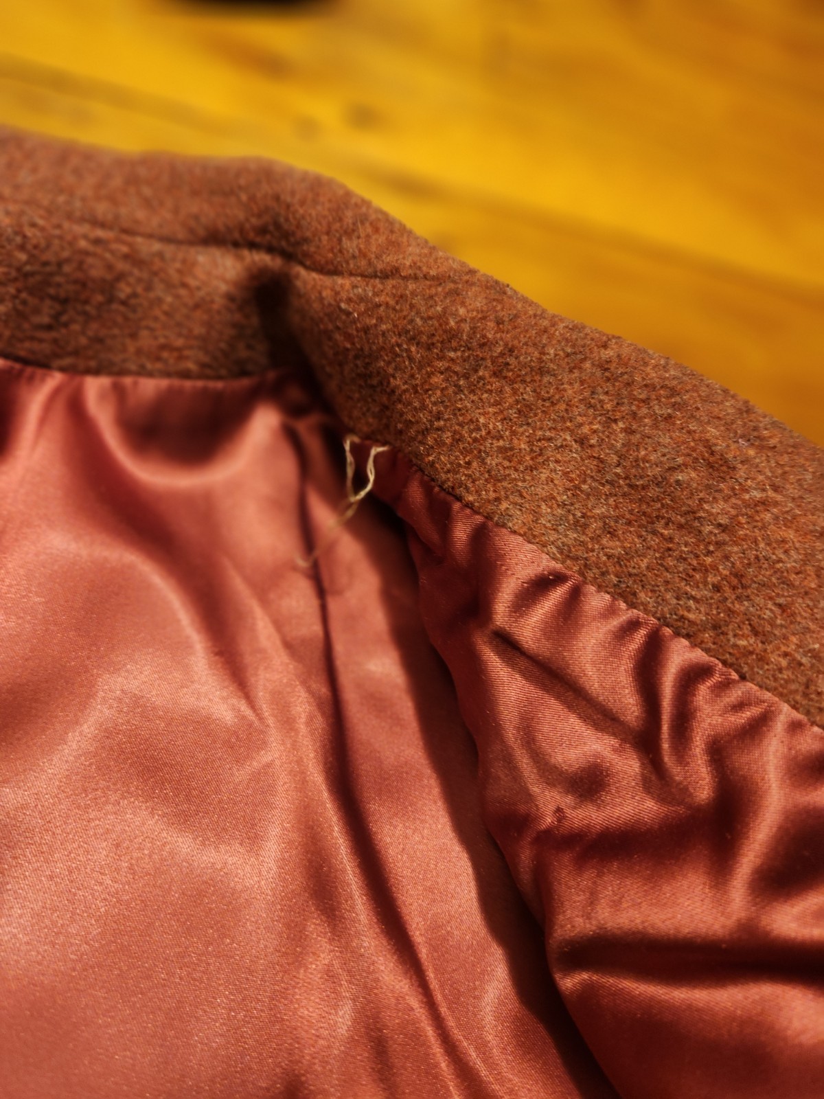Vintage ILGWU Bromleigh cranberry wool coat Unique Buttons