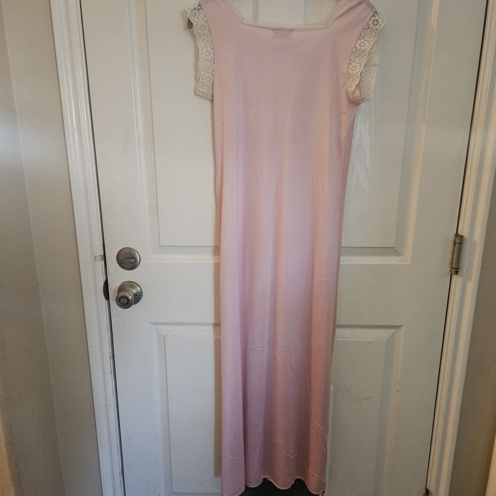 Vtg Lingerie MAIDENFORM DREAMWEAR Dusty Rose Pink Sm Med NIGHT GOWN Dress USA